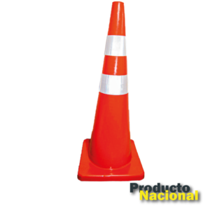 CONO 90 CM BASE NARANJA 2 REFLECTIVOS PRISMÁTICOS TIPO I