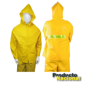 IMPERMEABLE PANTALÓN Y CHAQUETA PVC CON REFLECTIVOS