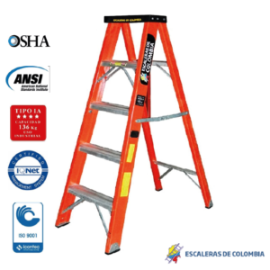 ESCALERA CERTIFICADA EN FIBRA DE VIDRIO TIPO TIJERA