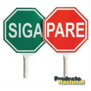 PALETA PARE/SIGA DE 30 Y 45 CM OCTOGONAL REFLECTIVO INGENIERIA TIPO 1