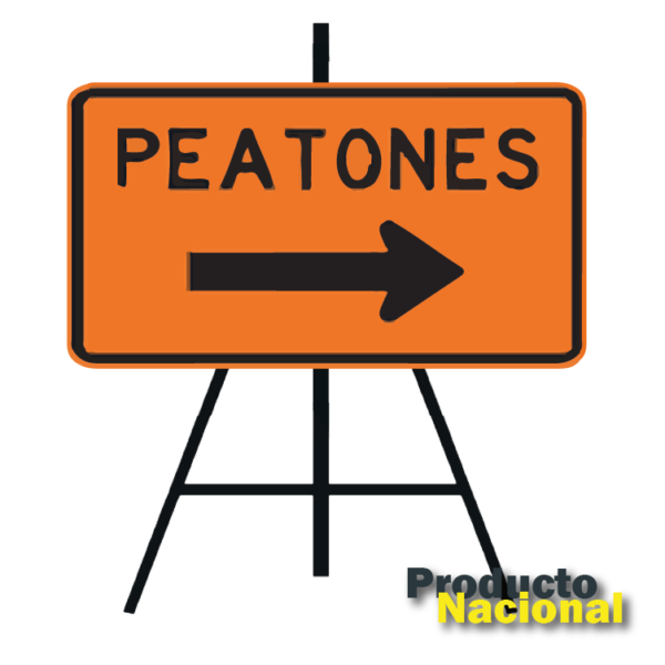 SEÑALES INFORMATIVAS PARA OBRA SIO 24 PEATONES BASE TIJERA