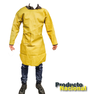 DELANTAL CON MANGAS EN VAQUETA