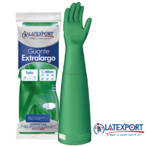 GUANTE EXTRALARGO LATEX VERDE CALIBRE 35 LATEXPORT
