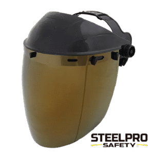CARETA ROCKET POLICARBONATO IR 5.0 AF (ANTIEMPAÑANTE) DORADO  STEELPRO