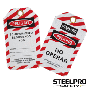 TARJETAS PLÁSTICAS DE BLOQUEO  75 X 146 MM (PAQUETE X 10 UND) STEELPRO