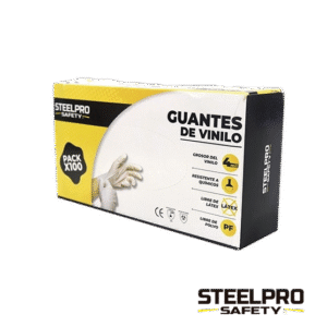 GUANTE VINILO DESCARTABLE (CAJA x 100) STEELPRO