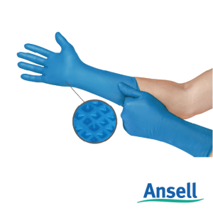 GUANTE NITRILO AZUL MICROFLEX MEGA TEXTURE 8 MILÉSIMAS 93-283 ANSELL