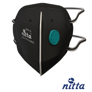 RESPIRADOR NEGRO CON VÁLVULA PLEGABLE NITTA